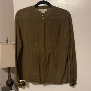 Michael Kors Green Lightweight Shirt Jacket